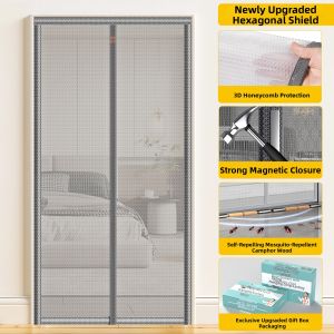 SHULIAN | Anti-mosquito Door Curtain No-drill Magnetic Strip