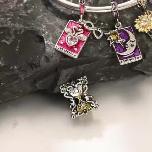 925 Sterling Silver Wishing Tree Vase Charms Pendant with Cubic ZirconiaFit DIY bracelet necklace Gift for HerColgante Plata
