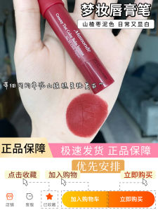 Mamonde Velvet Lipstick Brick Red Rose Lip Pencil Long Lasting Matte Lip Gloss Flower Core Color Lipstick for Date  Makeup