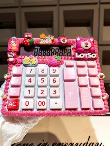 Cute Strawberry Bear Voice Calculator Large Screen Display Financial Accounting Learning Bank Science Function Type Office Portable
