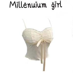 Cream Young Adult Pure Desire Apricot Base with Chest Pad Bow Suspenders Vest Silm Slim Looking Easiest for Match Short Inner