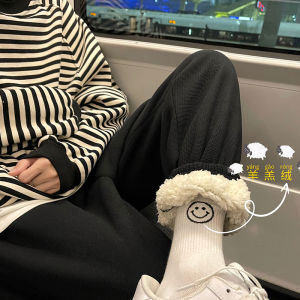 Quần Thể Thao Nam Mùa Đông Dày Dặn Quần Dài Ống Rộng Quần Thể Thao Đa Năng Quần Dài Có Khóa Kéo Quần Dài Thường Ngày Cho Thanh Thiếu Niên