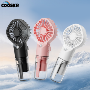 Quạt Làm Mát Mini Cầm Tay USB Sạc Lại Được 4 Tốc Độ Nhỏ Gọn Có Chức Năng Phun Sương Dùng Ngoài Trời