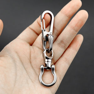 Creative Titanium Alloy Keychain Outdoor Multi-functional Tool Metal Lock Keychain Portable Horse Hoof Shaped Carabiner