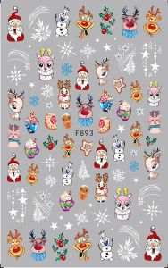 Christmas nail stickers nail art stickers skull ghost wizard little deer Santa Claus F889 F890 F893 F891 892