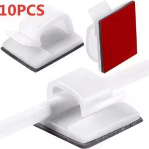 10/20/50PCS Cable Organizer Clips Wire Winder Holder Protector USB Cable Management Adhesive Hooks Desk Clamp For Home Office