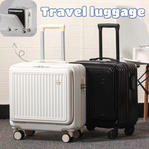 18Inch Trolley Case Front Opening Luggage Mini Travel Suitcase Portable Universal Wheel Boarding Box