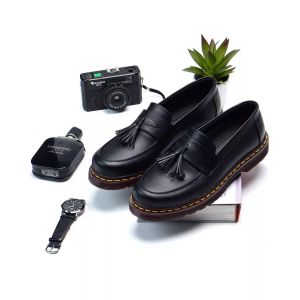 Sepatu Pria Loafers Maxi Black Formal Kantor Kerja Kuliah Kondangan Slip On Santai