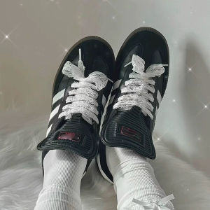 1Pair Women Girls Elastic Hollow Lace Floral Shoelaces Ballet Style Sweet Sneaker Canvas Ribbon Shoes Laces Shoe Accessories