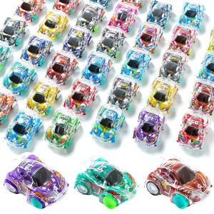 Double layered inertia color printed mini car random style childrens car toys holiday gifts