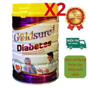 Combo 2 lon sữa bột công thức Goldsure Diabetes - Sản phẩm dinh dưỡng công thức dành cho người tiểu đường và tiền tiểu đường (lon 900g date 2026 hàng chính hãng)