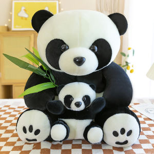 QIAOSHANG | Adorable Simulated Panda Mother-and-child Plush Toy