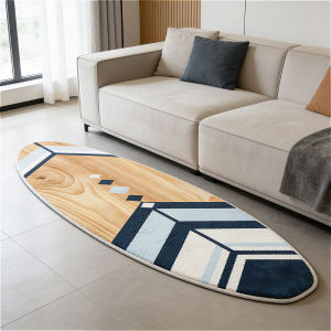 VIKAMA Creative Surfboard Felt Rug Soft Living Room Floor Mat Long Rug For Balcony Overhang Home Decoration