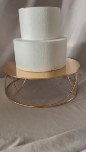 Elegant Gold Metal Cake Stand Luxury Dessert Display Holder for Wedding Birthday Party Baby Shower Home Decoration