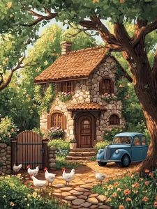 Kayou | Large Size Jigsaw Puzzle 500/1000/1200/2000 Pcs Forest Farm Cottage Jigsaw Puzzles for Adults Stress Relief Toys Gift