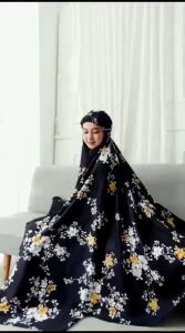 TERLARIS..! Mukena Wanita Dewasa Motif Bunga Sakura/Mukenah Bali Jumbo Terbaru 2024 Kekinian Viral