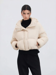 S·DEER | Áo Khoác Lông Vũ Dài Tay Hooded 90% Down cho Nữ
