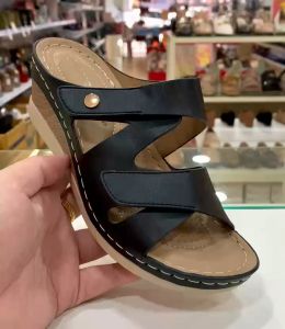 Max2 Stylish PU Wedges for Women | Comfortable All-Day Wear | Adjustable Velcro | 6.5cm Heel Height