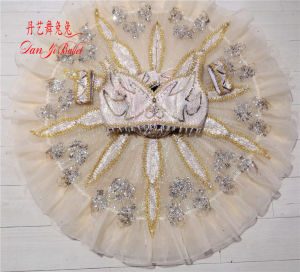 Professional Ballet Performance Outfit Tulle Skirt Two-Piece Competition Uniform Adult Childrens Dance Costumes Sparkling Design