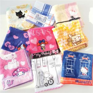 Pure Cotton Embroidered Cartoon Handkerchief Towel Gift for Children Ladies Small Square Towel Soft Fabric Home Textile