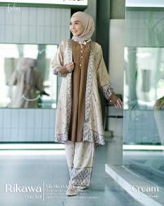 TULUS SIGNATURE RIKAWA SETELAN SILK MOTIF ONESET MUSLIM