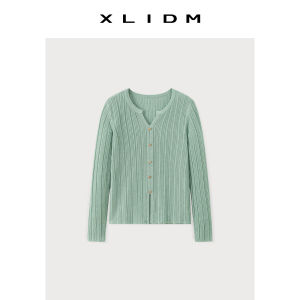V-neck Slit X-type Waist-shaping Knit Top