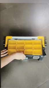 กล่องเครื่องมือช่าง กล่องเก็บอุปกรณ์ กล่องเครื่องมือ 2 ชั้น พร้อมช่องเก็บอะไหล่ TOOL STORAGE BOX