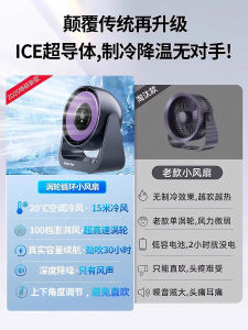 New 2025 Desktop Mini Fan Ultra Powerful Cooling Air Conditioner Office Desk Charging Portable Student Classroom USB Fan