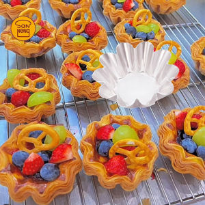 Sanneng French Pastry SUNFLOWER Egg Tart Mold Anode Sn6226 Dessert Cake Chrysanthemum Pudding Mold Baking