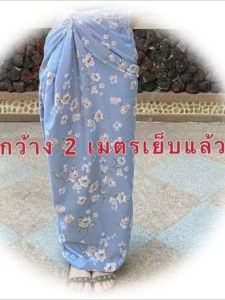 Ethnic Tai Men Womens Long Tube Skirt Summer New Style Southeast Asiaロンギ Fabric Dyed Polyester Vintage Style Skirt