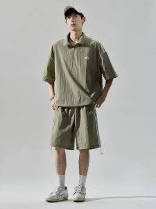 SZON | Bộ Áo T-shirt và Quần Short Mỏng Thoáng Chống Nắng