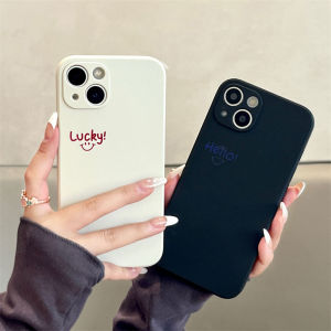 Creative Smile Face Silicone Phone Case Full Cover Protection for iPhone 14 pro Max 13 12 Mini Anti-Fall Simple Design for Couples 11 16 Max