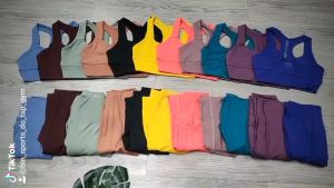 Đồ tập thể thao gym yoga nữ set bộ lead áo bra kèm mút quần dài có túi cao cấp Bin Sport BD158