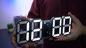 Jam Digital Desk Thermometer Alarm LED Date Celcius Temperature