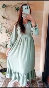 Desain Fashionable untuk Keluarga: Gamis Rafani Couple Ibu & Anak Crincle Airflow