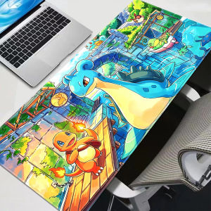 Bandai | Mouse Pad Computer P-Pokemon Charmander Laptop Anime Keyboard Mouse Mat Large Mousepad Keyboards Gamers Decoracion Desk Mat