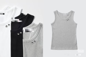 Womens Loose Fit Ribbed Vest Embroidered Eyelet Top Summer 2025 Fashion Slimming Versatile Spicy Girl Style 477650