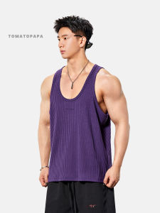 TOMATOPAPA | Breathable Training Vest Loose Ribbed Texture
