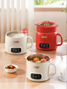 [China Plug Adapter Needed] CECON | Low Sugar Multi-Function Rice Cooker Baby Food Cooker 2L