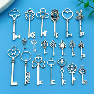 20/40pcs Vintage Key Design Charms Alloy Steampunk Pendants for DIY Bracelets Necklaces Earrings Jewelry Making Accessories