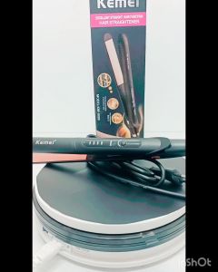 KM-8889 Professional Flat Iron Temperature Control Hair Styling Straightener Curling Straight Hair Iron Pelurus Rambut