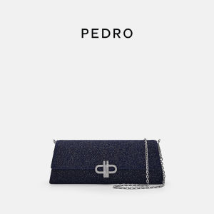 Pedro Icon Womens Leather Shoulder Bag Chain Handle Breadstick Shape Formal Party Bag Hard Shell Business OL Style