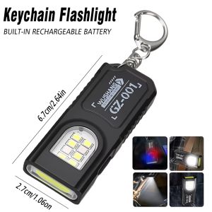 EDC LED COB Flashlight Type C Rechargeable 550LM Portable Mini Torch Pocket Lantern Flood Work Light With Magnet For Emergency
