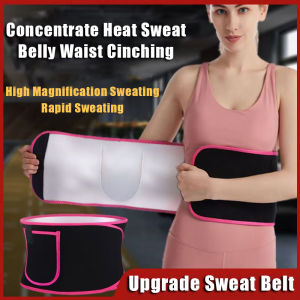 Sweat Belt Slimming Sweat Belt Waist Trimmer Waist Slimmer Fat Belly Wraps Trimmer Fitness Trimmer Belt Slimming Body Shaper Weight Loss Sauna Sweat Girdle Workout Fat Burne 桑拿带