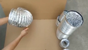 Universal Flexible Aluminum Foil Duct Ventilation Kitchen Bathroom Office Factory range hood Exhaust pi-pe smoke Thickened Telescopic Vent Hose 5M