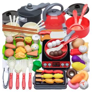 TUWEN | Cooking and Fruit Cutting Pretend Play Kitchen Toy Set