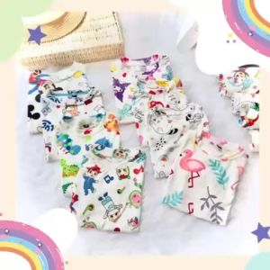 White Terno Pajama for Kids & Adults - tshirt Tee & Pajama Pants | Family Twinning Outfit | Soft Cotton Sleepwear - Elmo Dino Safari Sanrio Roblox Mario Disney & More