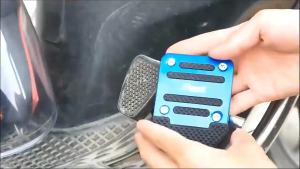 Aluminum Automatic Transmission Car Universal Pedal Cover Brake Fuel Gas Foot Pad Set Kit Pedals Red Blue Silver Non-Slip Tools