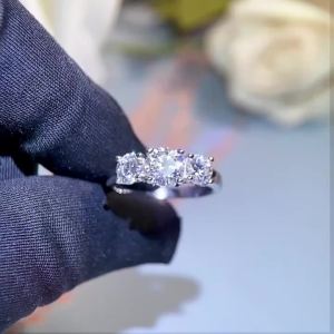 TY 3.5CT 100%925 Sterling Silver Moissanite Womens Ring D Color Luxury Jewelry Ring Gift Engagement Ring Minimalist Ring