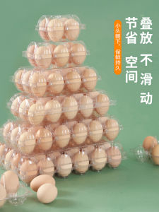 Transparent Plastic Disposable Egg Packaging Box Medium And Large Size 10 Pieces Egg Tray for Camping Picnic Barbecue